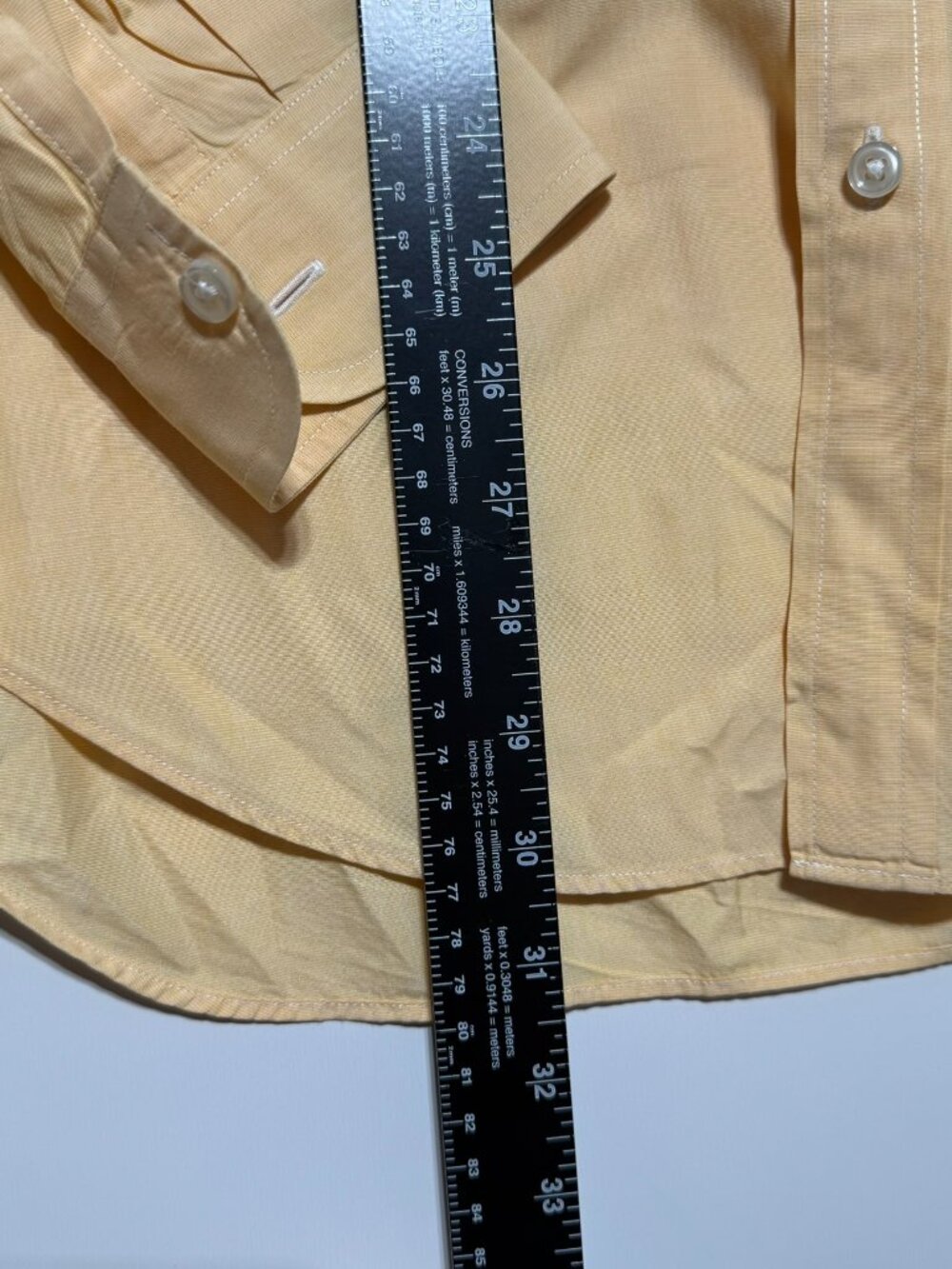 J Crew Yellow Butter LS Button Down Casual Work Dress Shirt Mens Size M - Picture 5 of 5